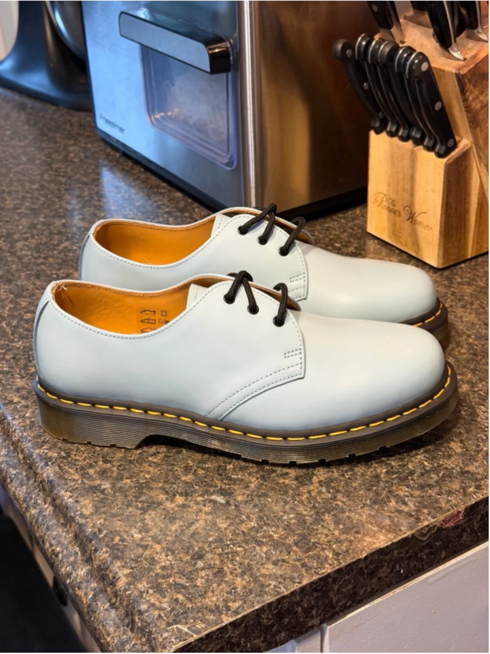 New Dr. Martens 1461 Oxford Plain Toe Derby Smooth Pastel Blue